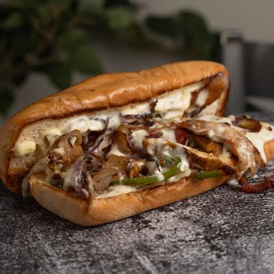Chicken philly, front view.