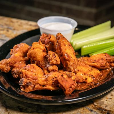 Fried Bone In Wings.