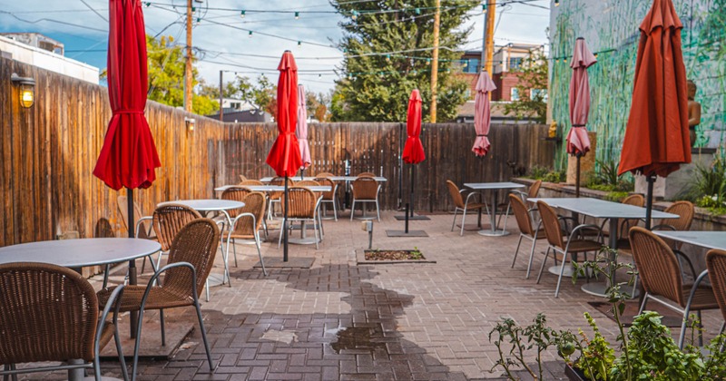 Exterior, patio seating area