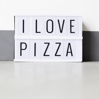 I love pizza sign