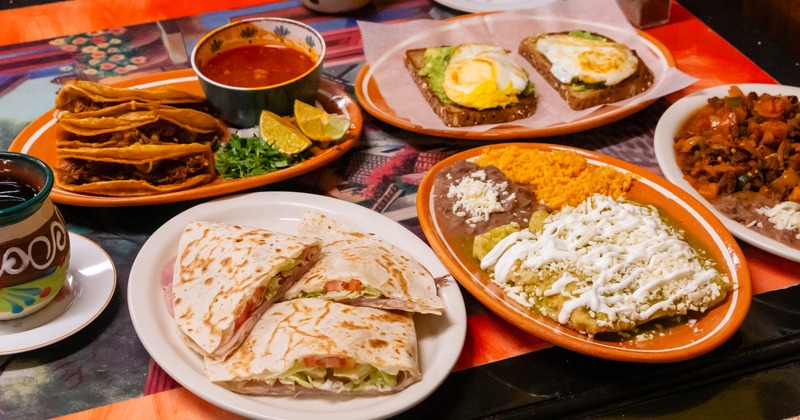 Various food items served on the table