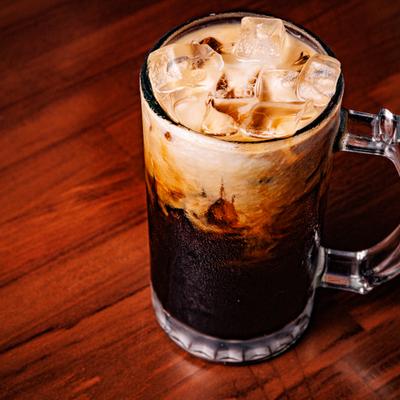 Thai Iced Coffee in a mug.