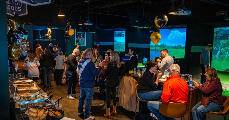 People dancing and other people sitting