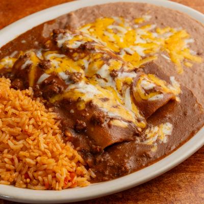 Beef enchilada.