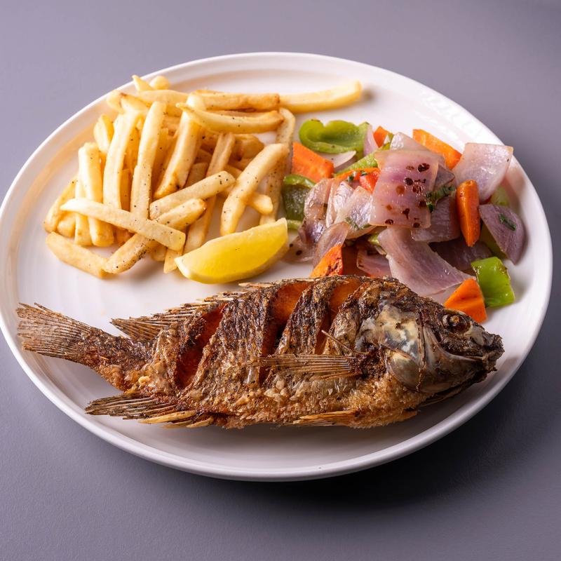 menu item 33 of 38, Full Fried Fish Tilpia /Red Snapper