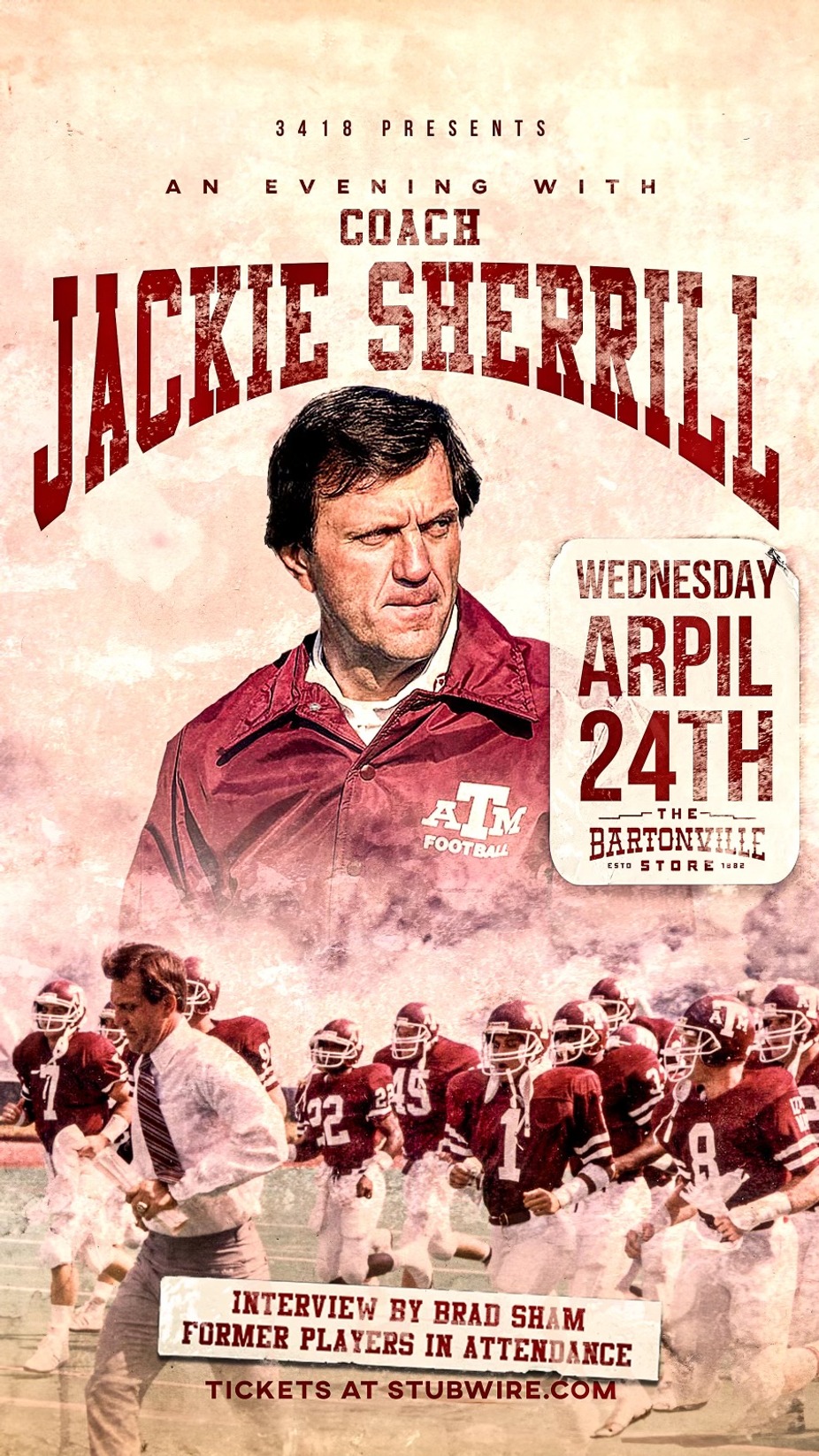 An evening of Football stories & Q&A with Coach Jackie Sherrill event photo