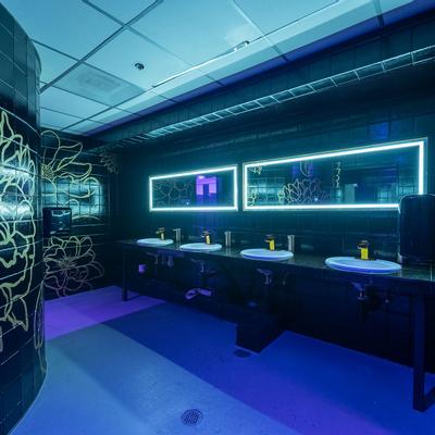 Interior - bathroom with neon light