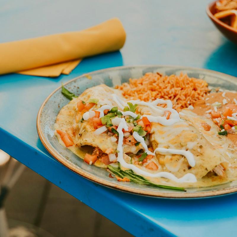Cheesy Chicken & Spinach Enchiladas photo