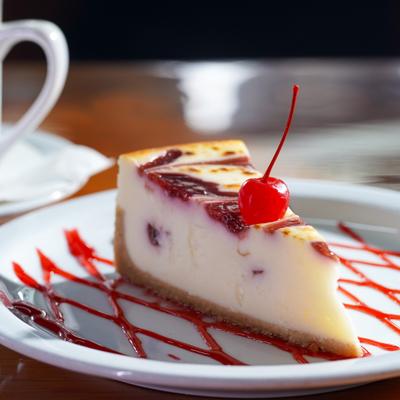 Raspberry Swirl Cheesecake.