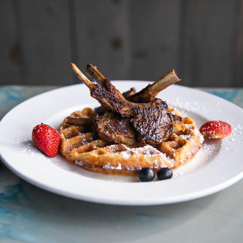 Lollipop Lamb Chops & Waffle photo