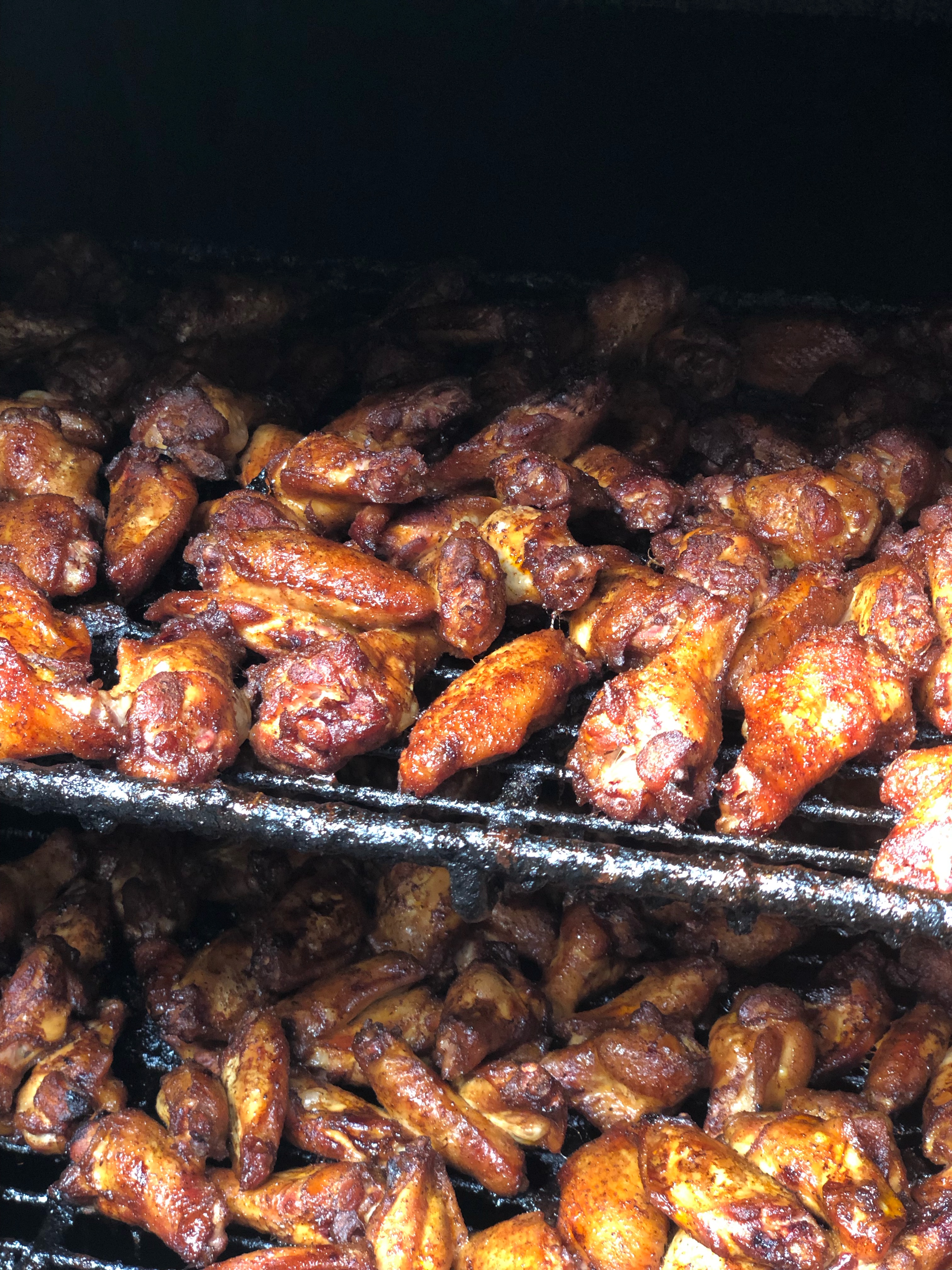 wings on the smoker