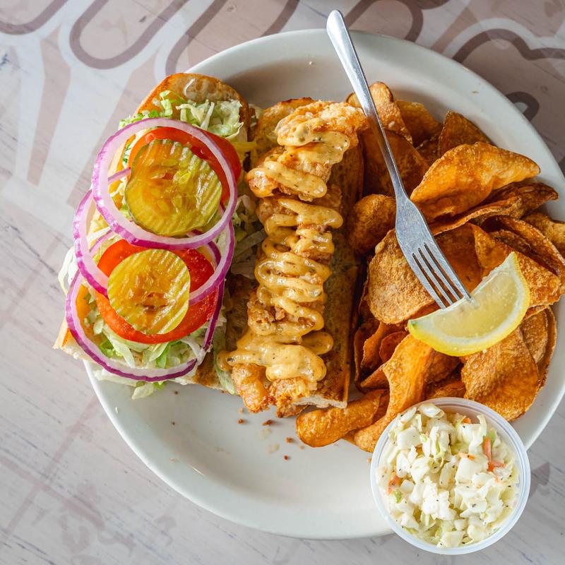 PO Boys with Special Cajun Sauce Shrimp photo