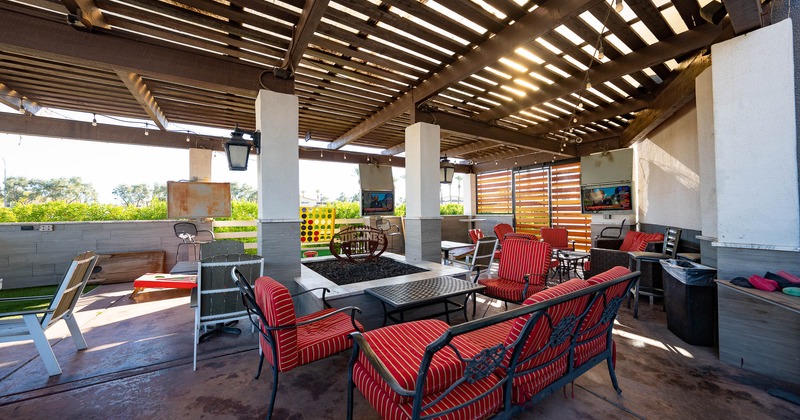 Exterior, patio, seating area