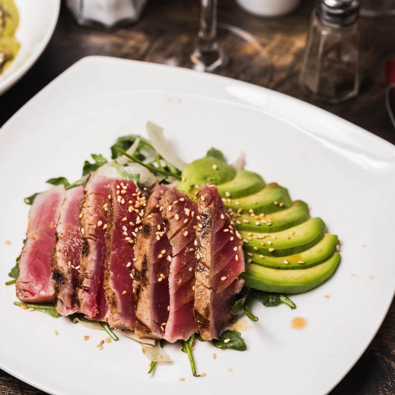 menu item 1 of 20, chiffonade arugula salad