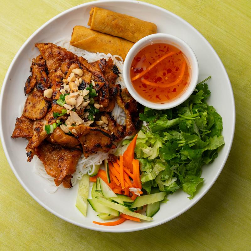 menu item 9 of 19, 103. Grilled Pork, Egg Roll with Vermicelli