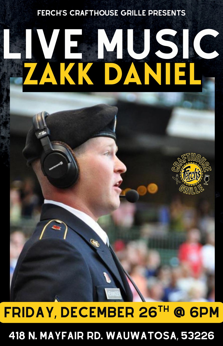 Live Music- Zakk Daniel event photo