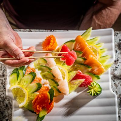 Sashimi platter.