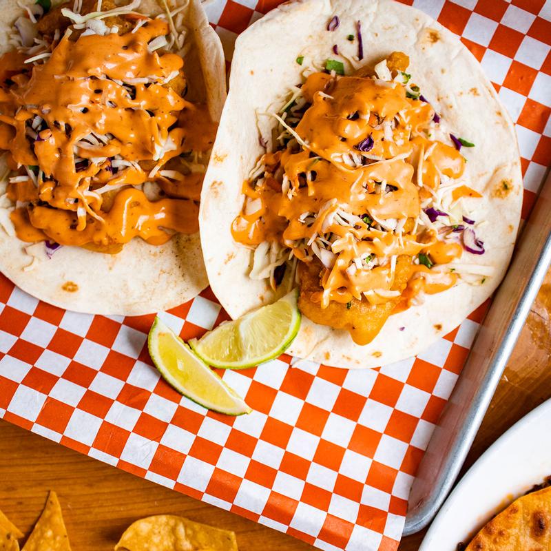 Shrimp or fish tacos photo