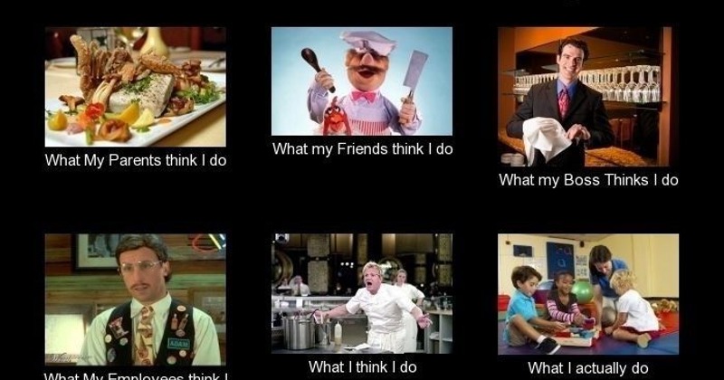 A meme about working a restaurant