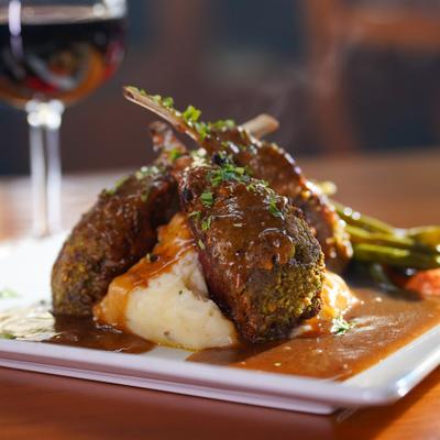 Pistachio Crusted Lamb.