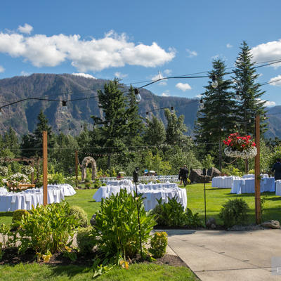Restaurant exterior,grass area