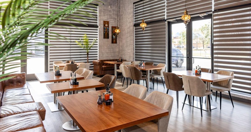 Modern and cozy interior dining area