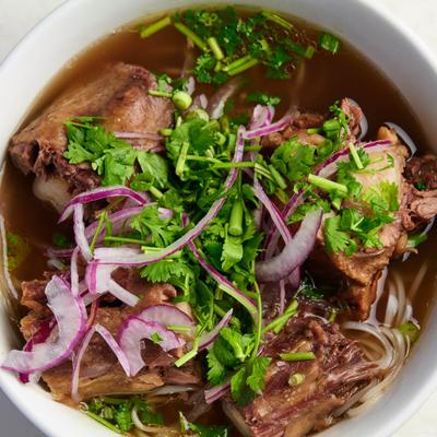 Oxtail Phở, top view