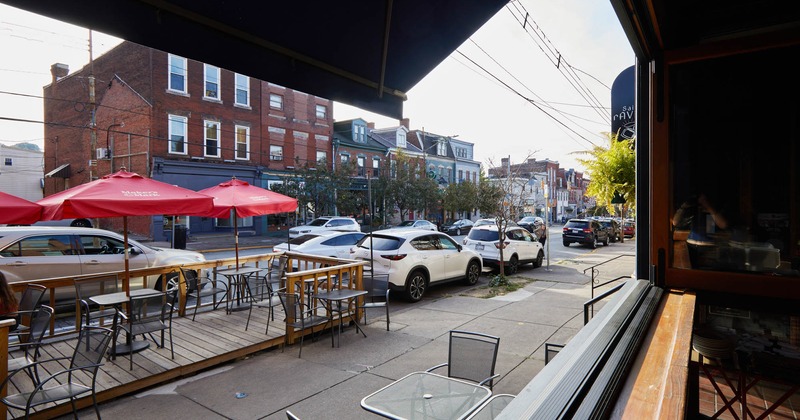 Exterior, patio seating area