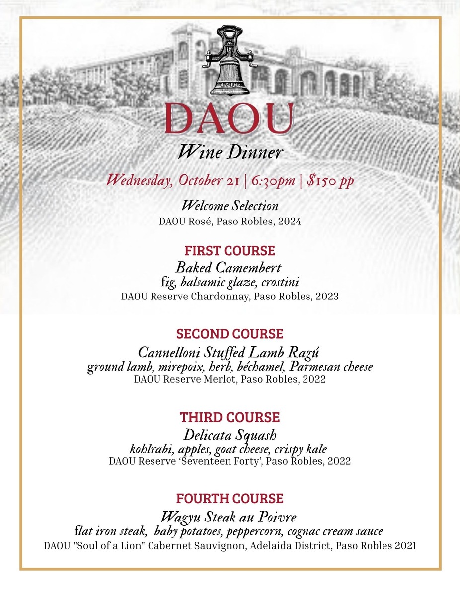 DAOU Wine Dinner event photo