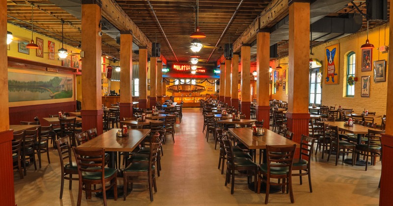 Spacious dining area