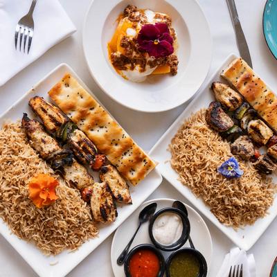 Various food on the table.
