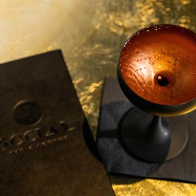 Coupe glass cocktail.