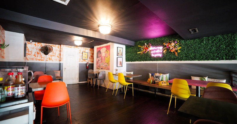 Colorful dining space