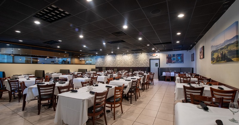 Interior, large dining area