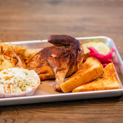 Smoked Half Chicken.