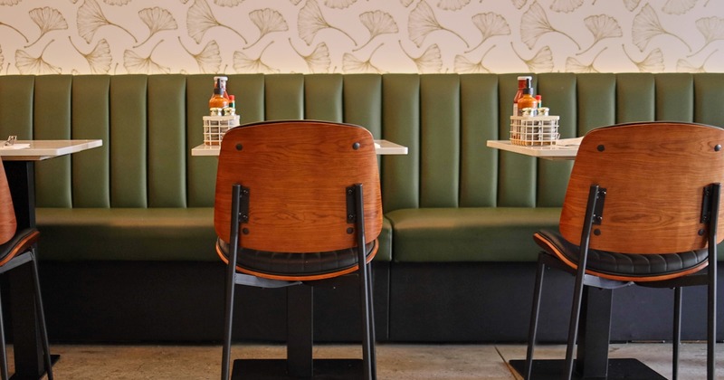 Dining area, banquette seating