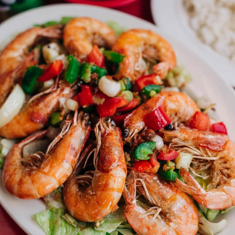 #61 Fried Shrimp with Peppers photo