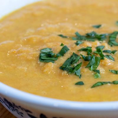 Butternut Squash Soup, close-up.
