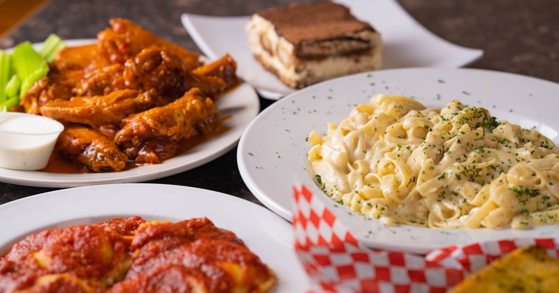 Different types of dishes served