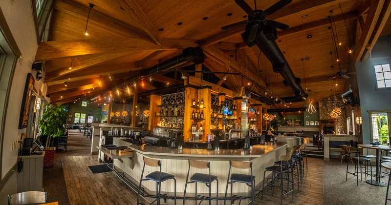 Interior, a bar with bar stools