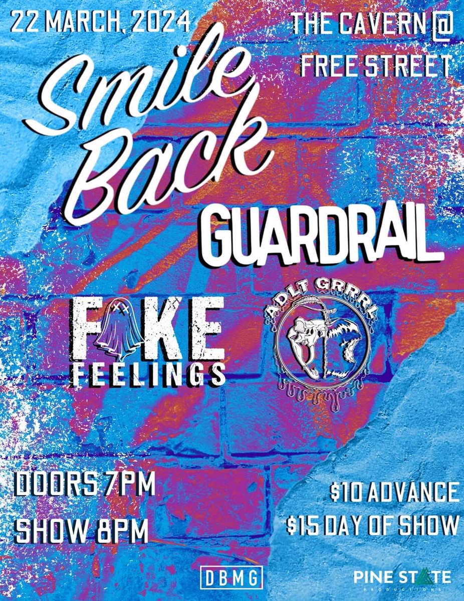 Smile Back, Fake Feelings, adlt grrrl, & Guardrail event photo
