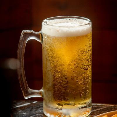 A mug of Bud Light beer.