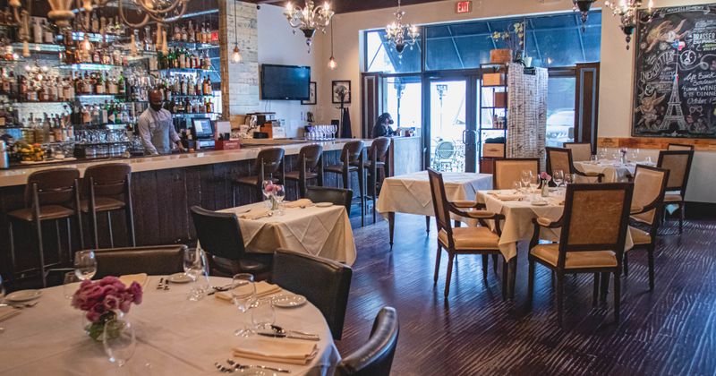 Interior, seating and bar area