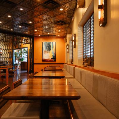 Interior, dining area.