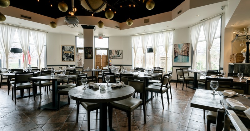Interior, elegant dining area