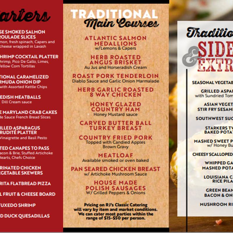 menu item 60 of 92, Classic Catering Menu
