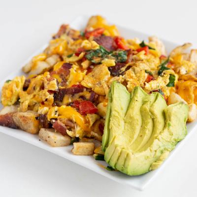 Egg Scramble with avocado