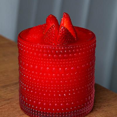 Strawberry frozen margarita close up.