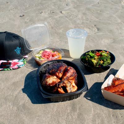 Various dishes in to-go containers.