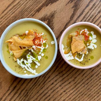 Bowls of soup.